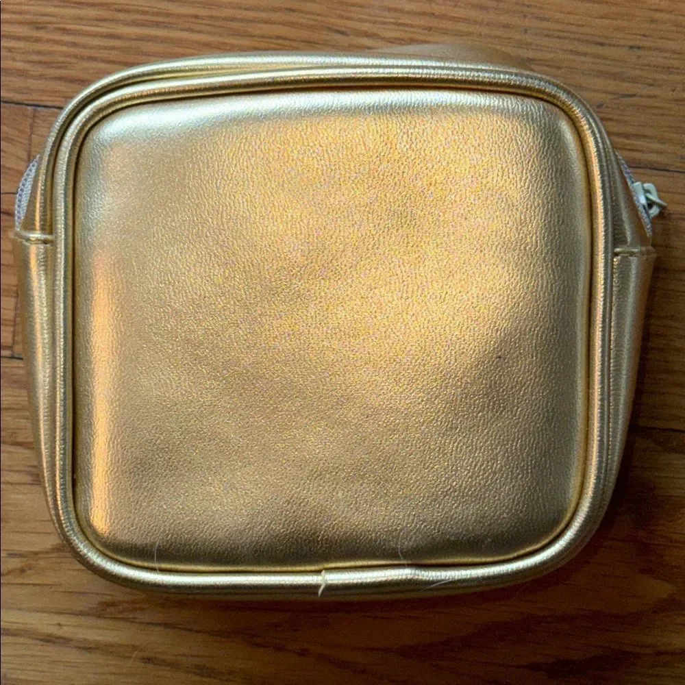 Gold Quilted Metallic Compartment Bag!